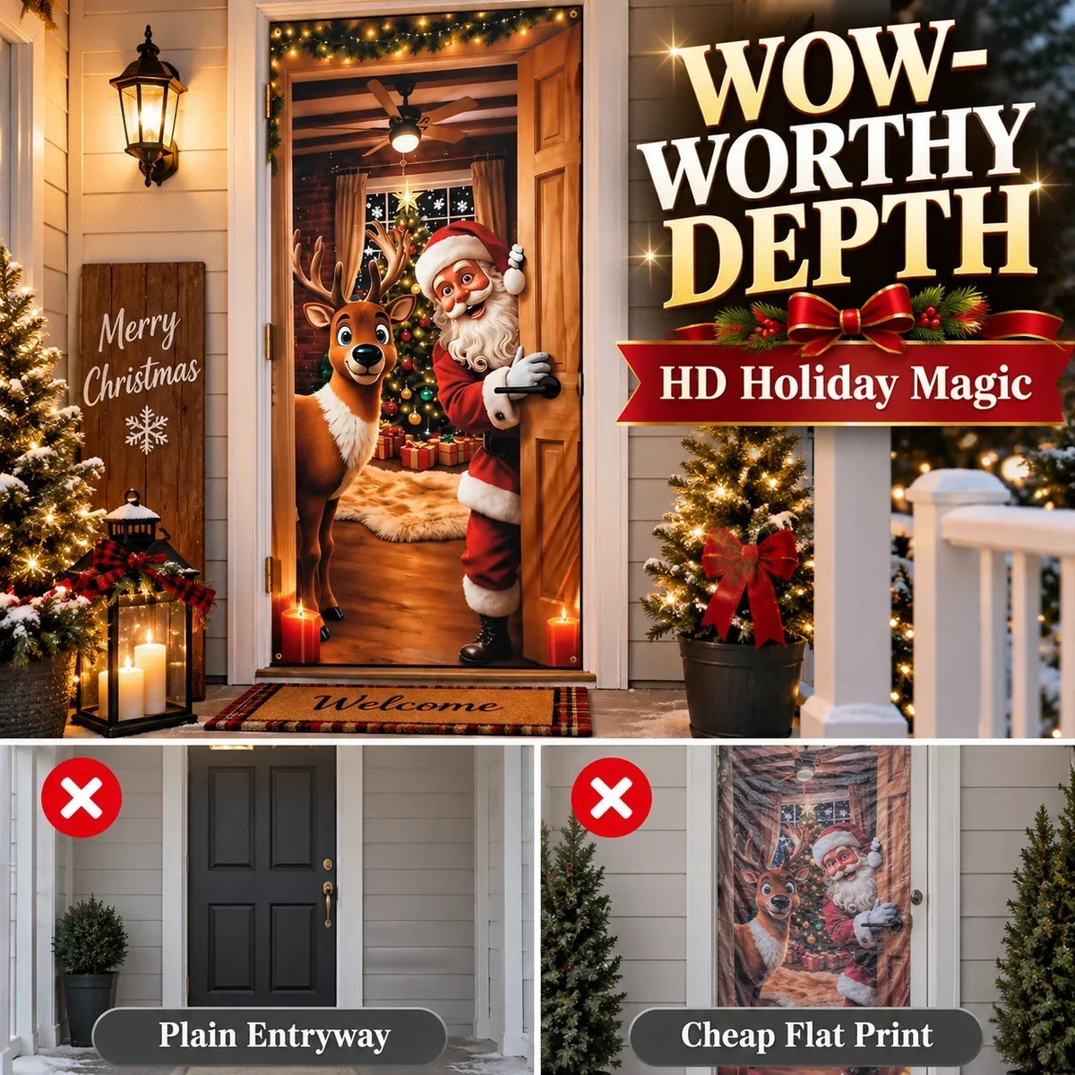 Give Your Front Door a Christmas Makeover – 7 Festive Designs