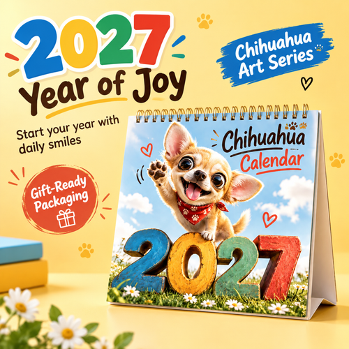 🎄🎁Christmas Sale 🐕Chihuahua 12 Month Wall Calendar