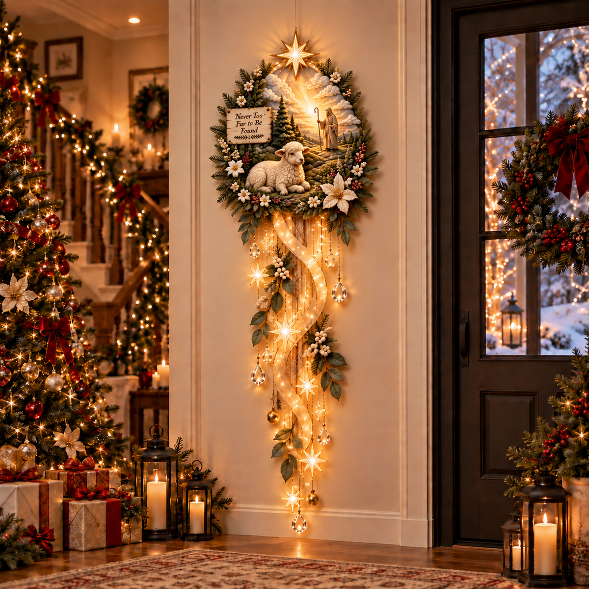 🌟 Nativity Starfall Wall Light – A Meaningful Christmas Glow