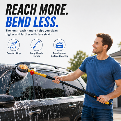 💦Water-Assisted Deep Cleaning Scrub Brush for Rugs, Car Wash, Patios & Outdoor Surfaces