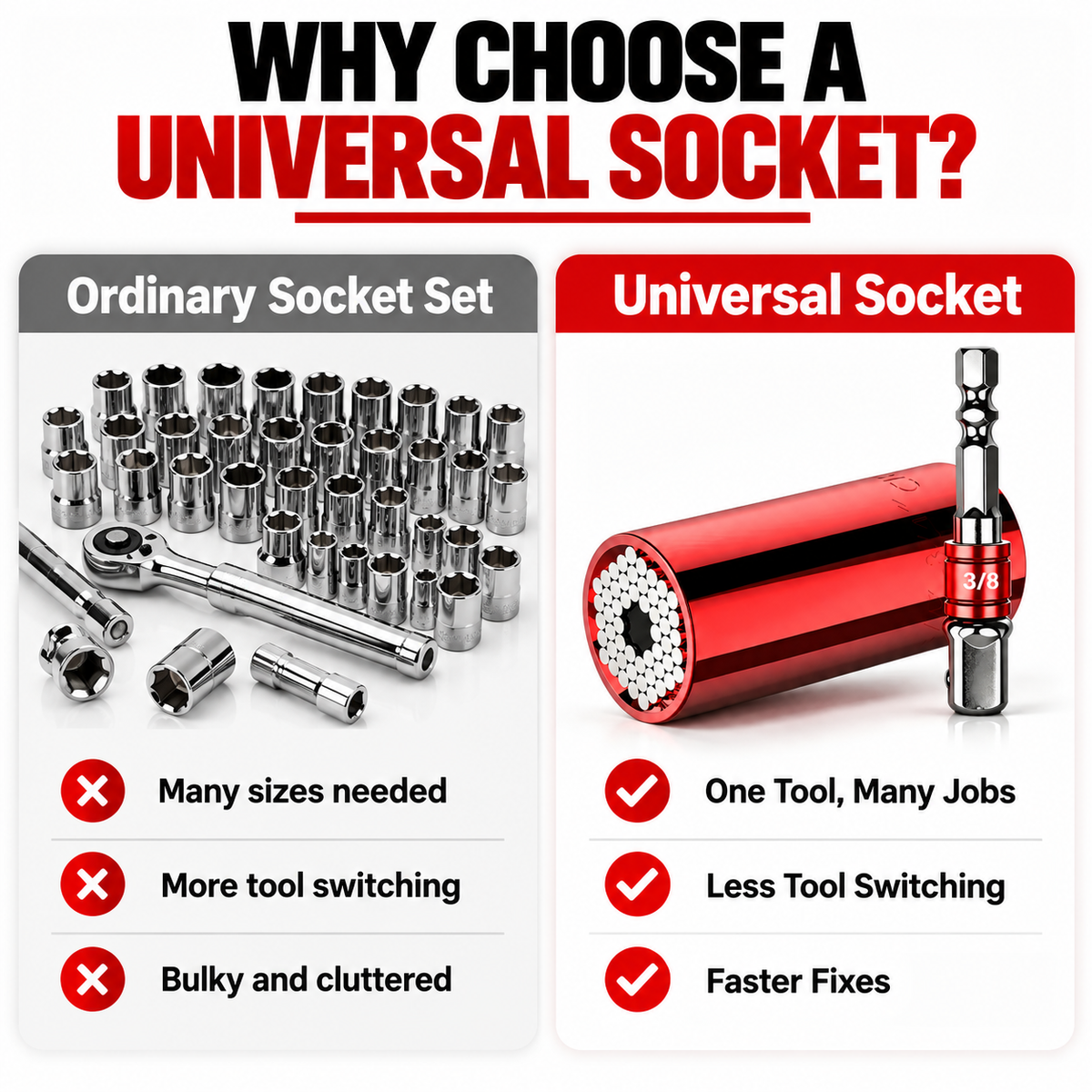 Universal Grip Socket – One Tool for More Everyday Fasteners