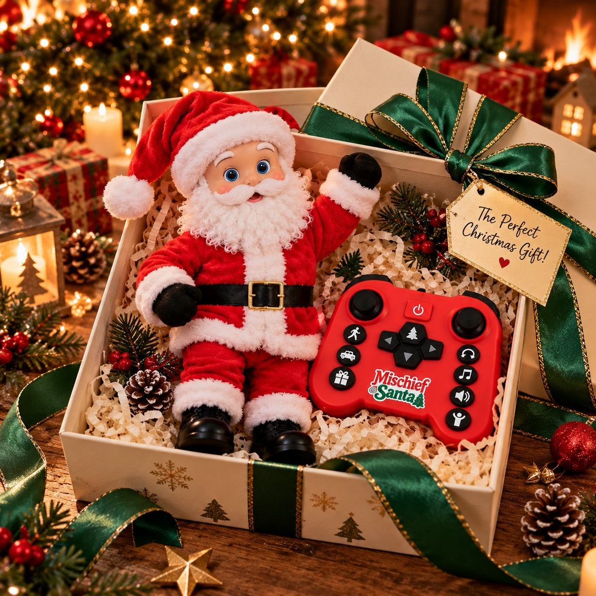 🎅 Mischief Santa – Remote-Controlled Moving Christmas Santa Toy