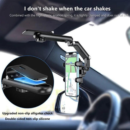 1080° Adjustable Car Sun Visor Phone Holder