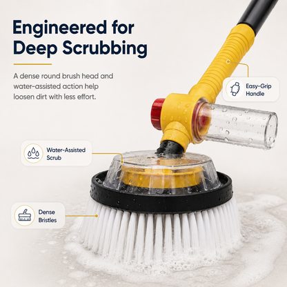 💦Water-Assisted Deep Cleaning Scrub Brush for Rugs, Car Wash, Patios & Outdoor Surfaces