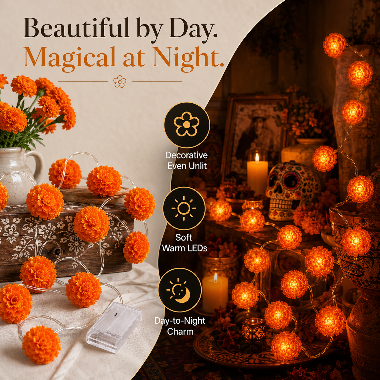 Marigold Flower StringLights