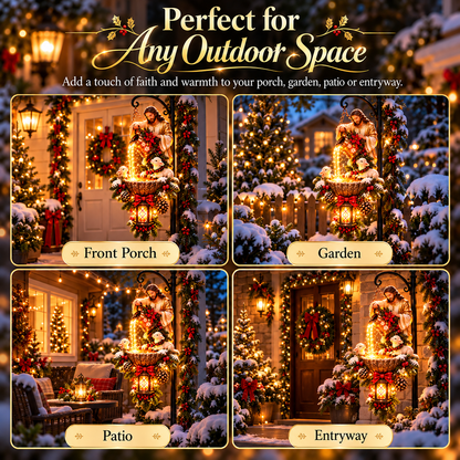 ✝️ Jesus Light-Pour Christmas Hanging Décor – Warm Faith-Inspired Display