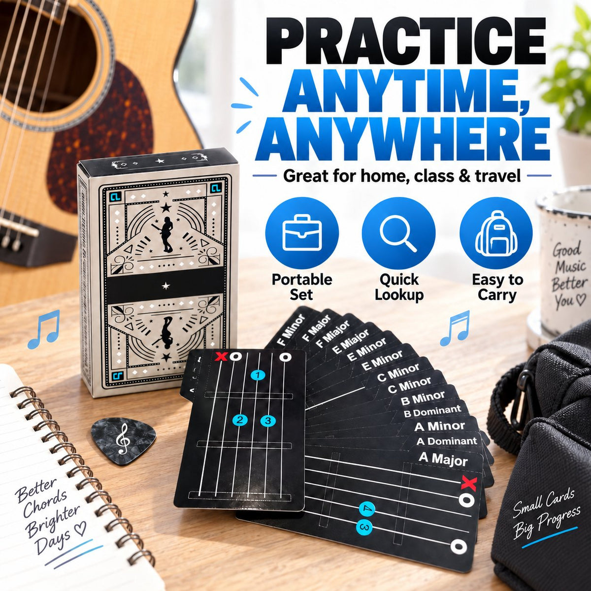 🎸✨ Guitar Chord Cards — Learn Chords Faster & Master Your Guitar Skills Easier