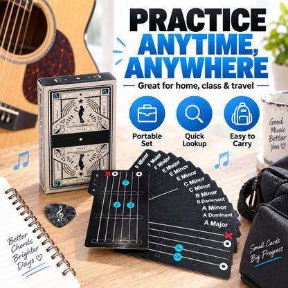 🎸✨ Guitar Chord Cards — Learn Chords Faster & Master Your Guitar Skills Easier