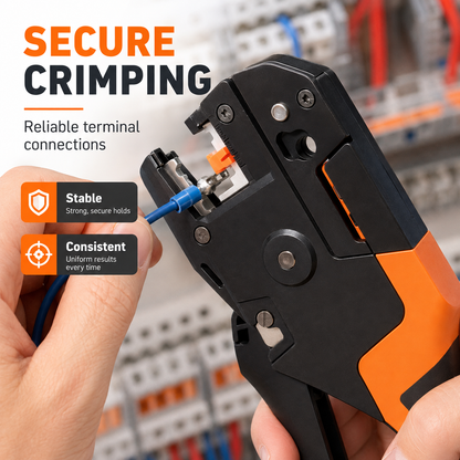 🔧 3-in-1 Automatic Wire Stripper, Cutter & Crimper – Self-Adjusting Wire Prep Tool