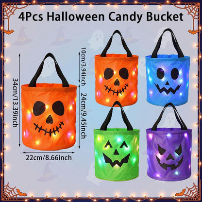 🎃 LED Light-Up Halloween Candy Bags – Make Every Candy Hunt Glow!
