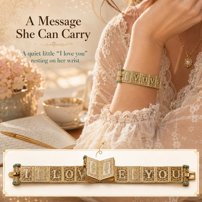 ❤️Victorian Book “I Love You” Bracelet