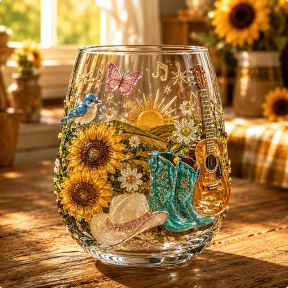 🤠 Queen of Country 1946–2026 3D Glass Collection | 8 Inspired Country Designs with Raised Guitars, Butterflies, Boots, Florals & Vintage Music Details 🎸✨