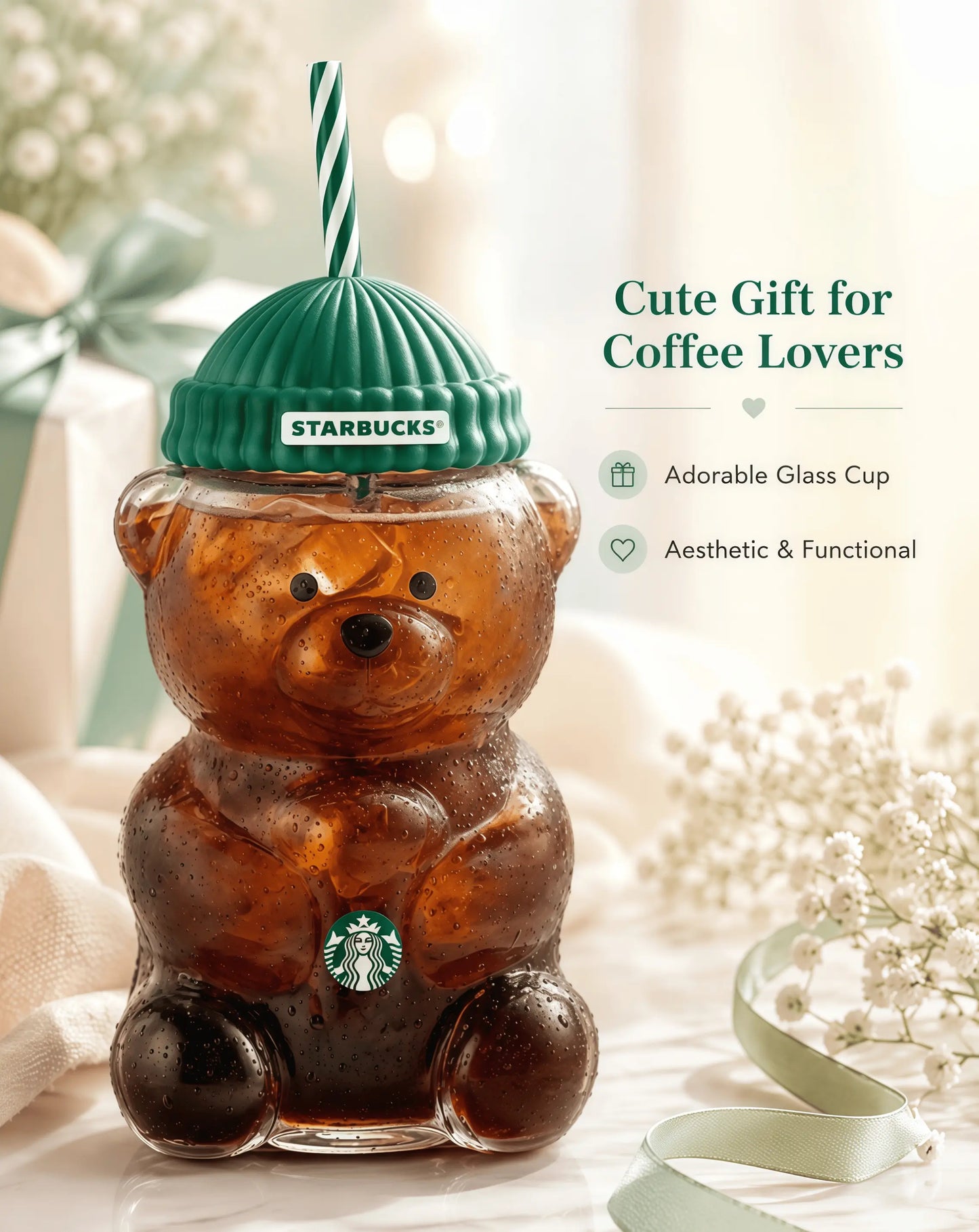 2026 New Cute Pink Bearista Cup