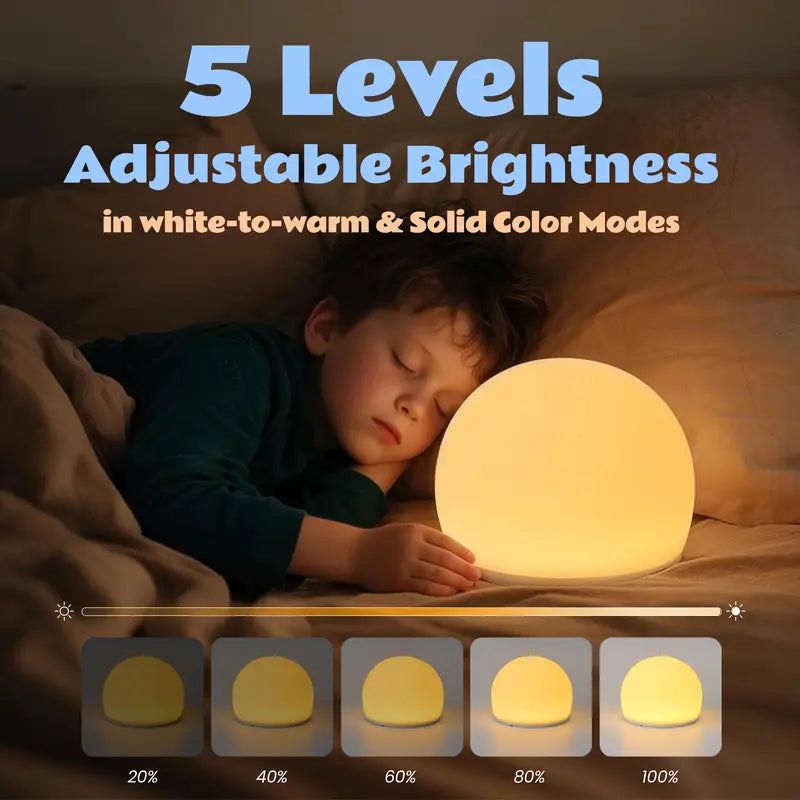 💡 WattBubble™ 29-Color Sensory Squishy Tap Light – Rechargeable BPA-Free Silicone, Anti-Blue Light & 8H Sleep Dimming