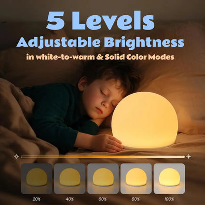 💡 WattBubble™ 29-Color Sensory Squishy Tap Light – Rechargeable BPA-Free Silicone, Anti-Blue Light & 8H Sleep Dimming