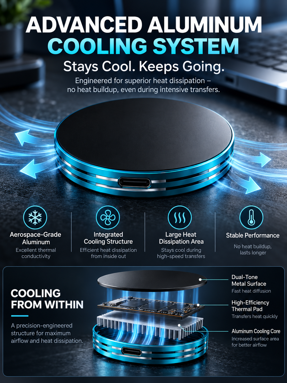 📲C Magnetic Anti-Lost Portable SSD External Solid State Drive