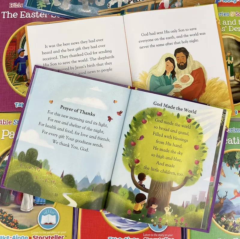 Bible Stories and Songs: Portable Electronic Player with 11 Books