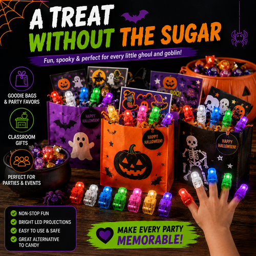 🎃Halloween Projection Finger Lights-Halloween Magic at Your Fingertip