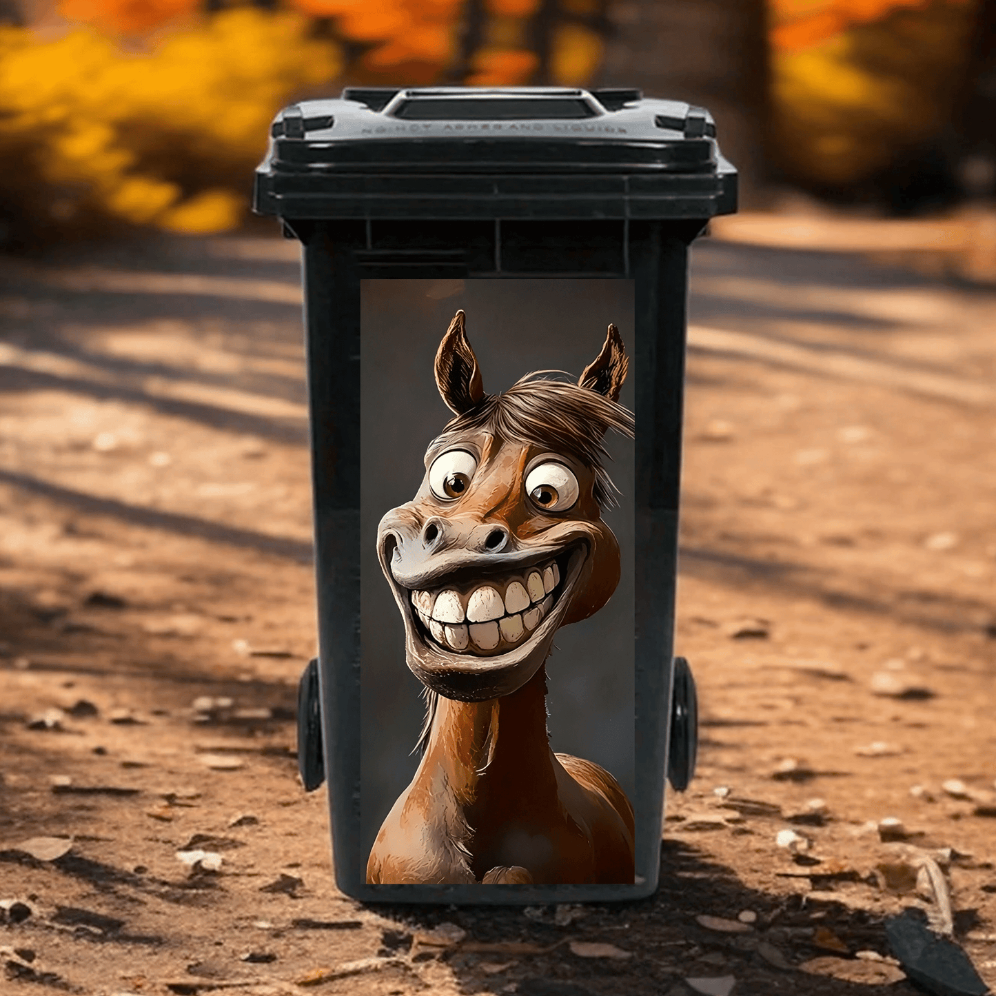 ✨Creative Trash Can Sticker with Colourful Cartoon