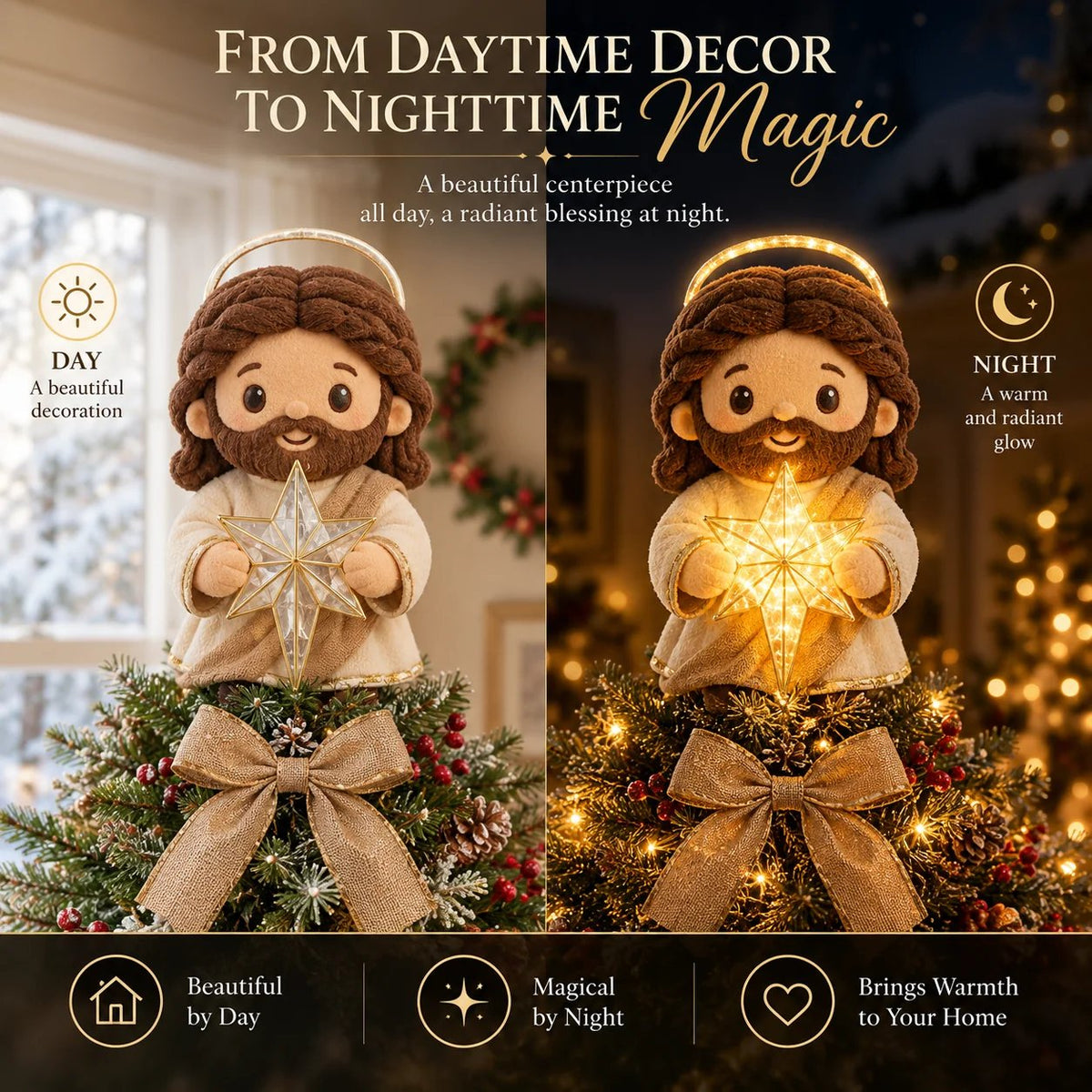 ✝️Faith-Inspired Jesus & Mary Christmas Tree Topper