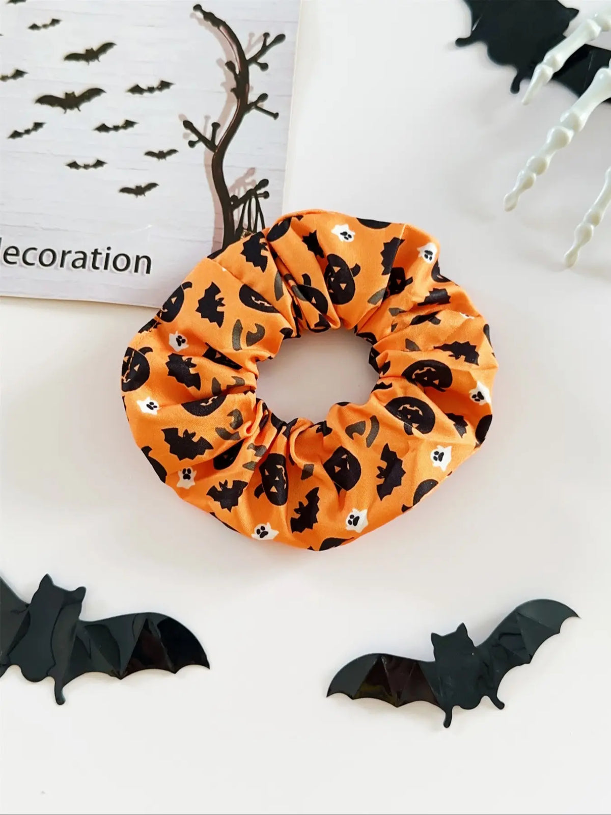 6-Piece Halloween Scrunchies Set – Spooky & Cute