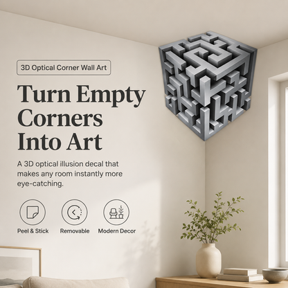 ✨3D Optical Corner Wall Decal