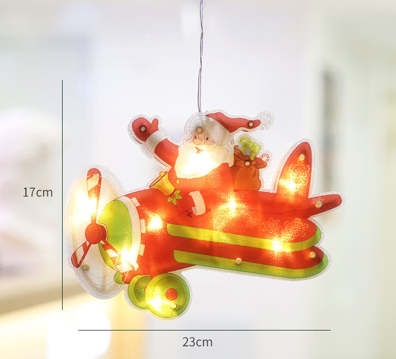 🎅Christmas Window Decoration Light – Warm White LED, 9 Shapes