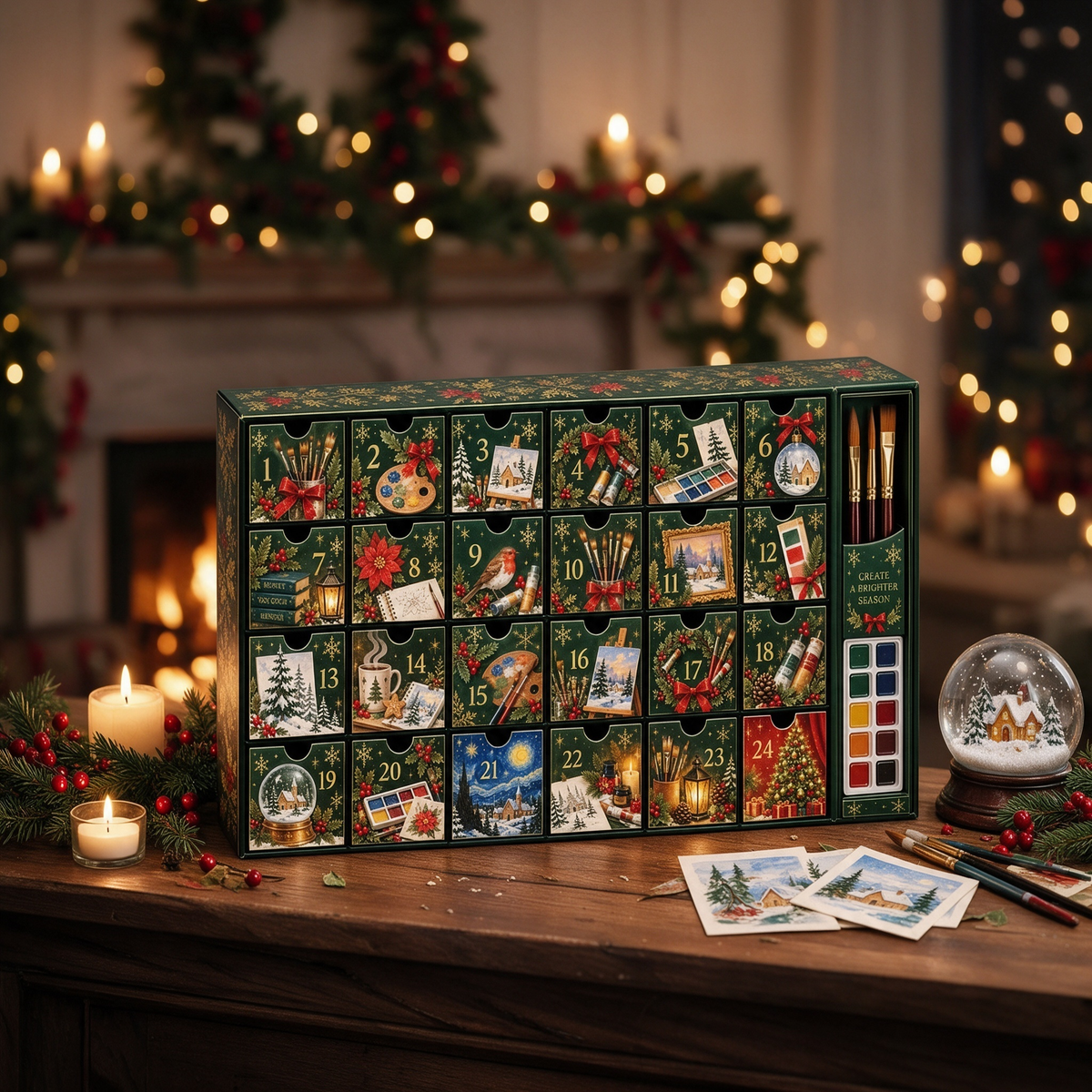 🎄 24 Days of Painting Advent Calendar – Christmas DIY Art Kit 🎨✨