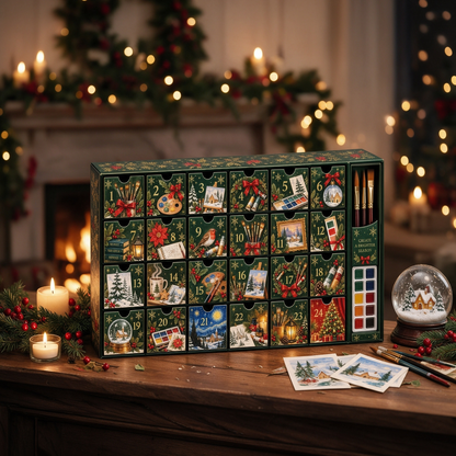 🎄 24 Days of Painting Advent Calendar – Christmas DIY Art Kit 🎨✨