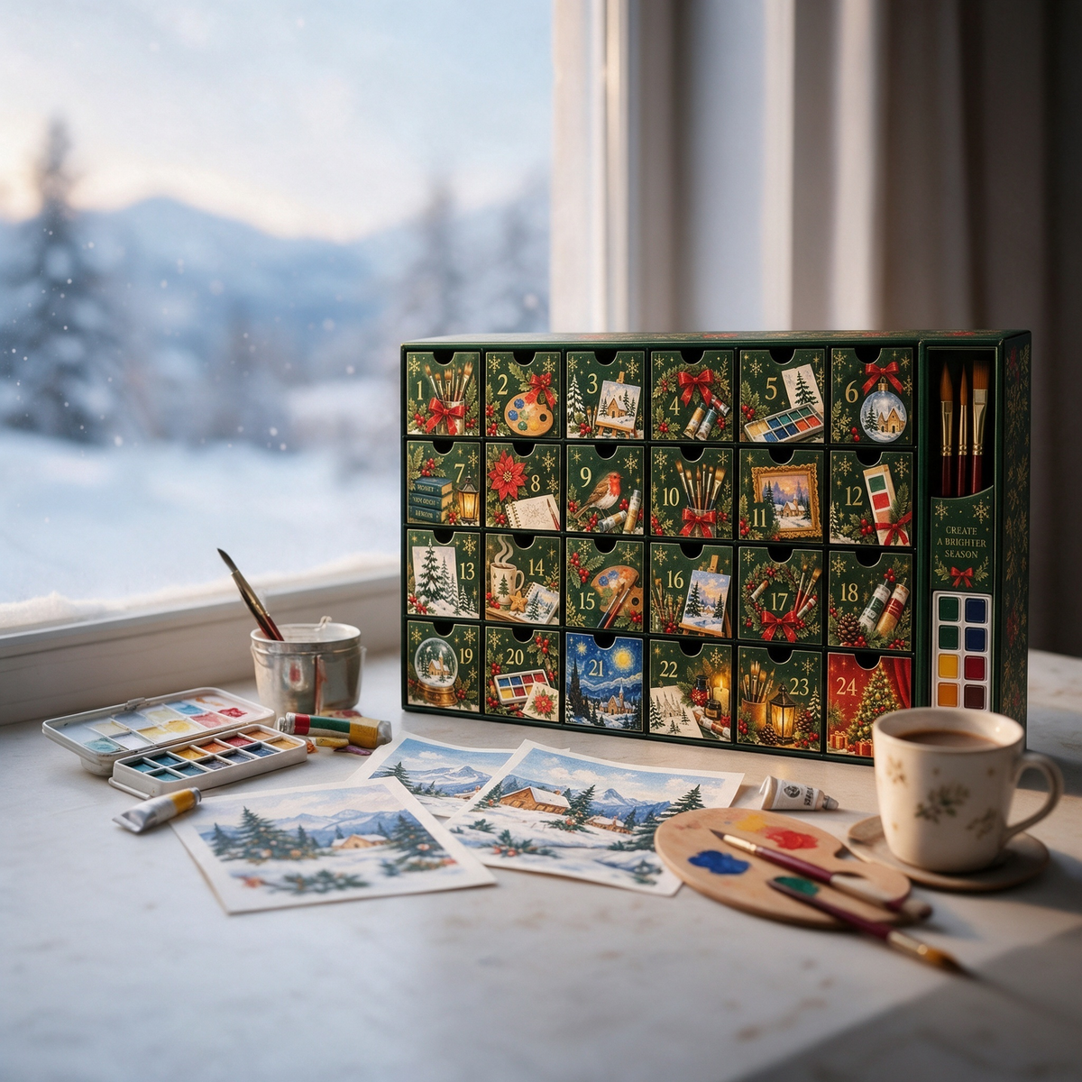 🎄 24 Days of Painting Advent Calendar – Christmas DIY Art Kit 🎨✨