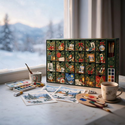 🎄 24 Days of Painting Advent Calendar – Christmas DIY Art Kit 🎨✨