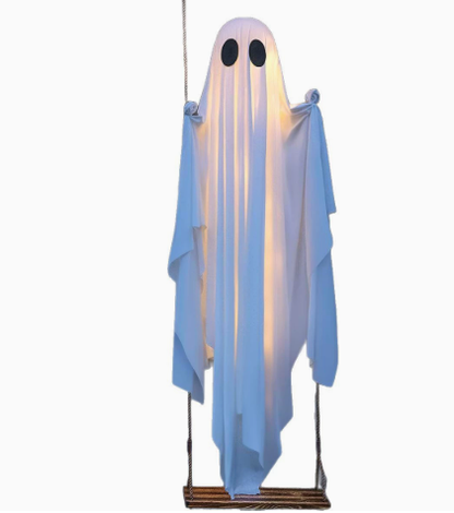 Haunted Swinging Ghost Halloween Yard Decoration – Hanging Outdoor Decor