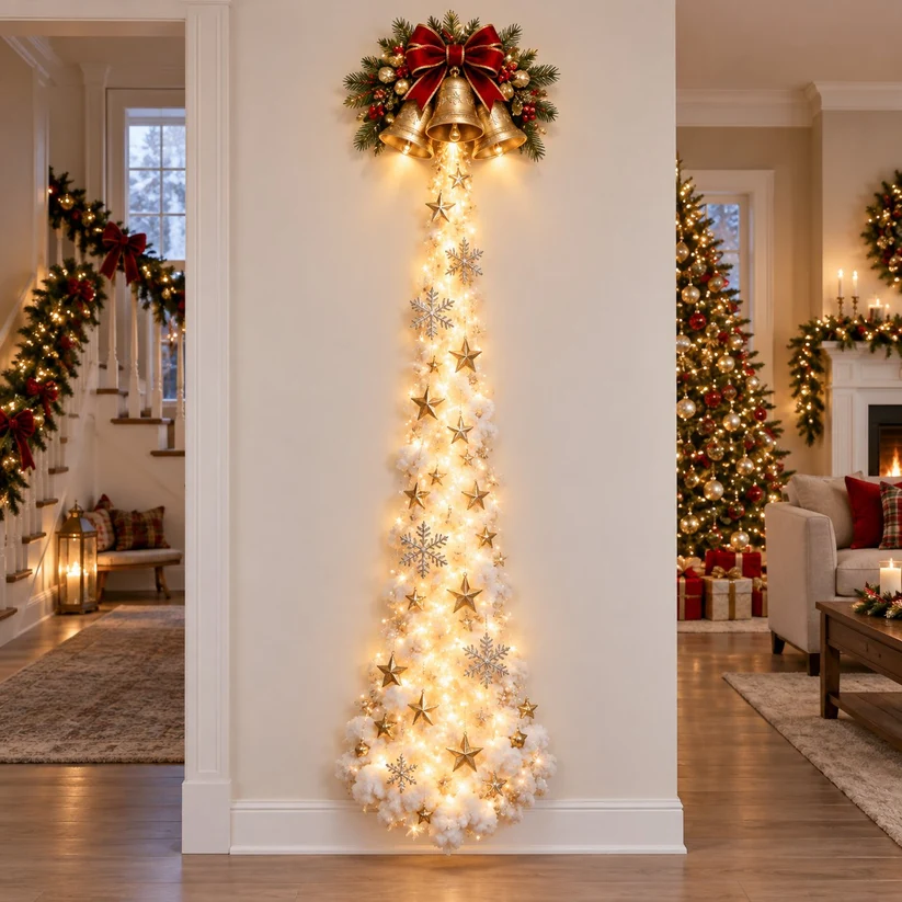 🎄 Christmas Magic LED Train Wall Light | Santa Holiday Wall Decoration