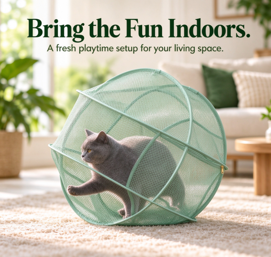 🔥New Portable 360° Cat Playpen – Their Safe Little Space Anywhere