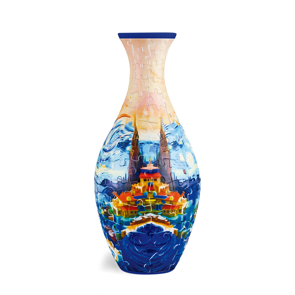 ✨ 3D DIY Puzzle Vase – 11 Creative Designs, Decorative Flower Vase & Craft Gift