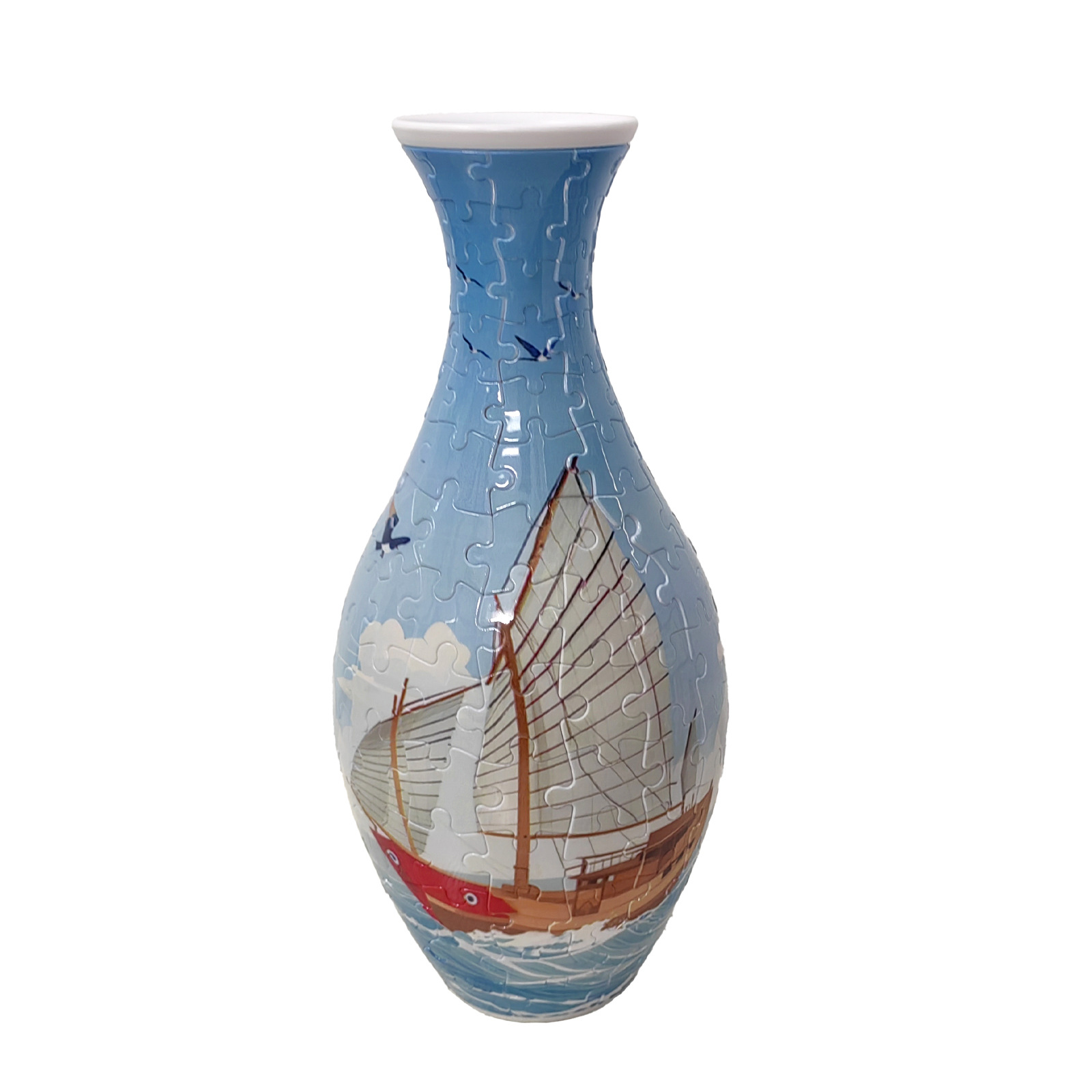 Sailboat puzzle vase design