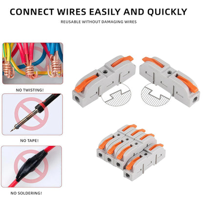 🔥2026 Universal Quick Lever Electrical Wire Connectors (24-12 AWG) Assortment - 20 × Connectors