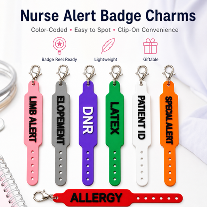 🏥 Hospital Wristband Charm | Nurse Badge & Keychain Accessory🩺
