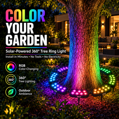 💜💙💚 One Tree. Endless Colors. – Solar RGB Landscape Ring Light