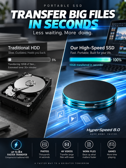 📲C Magnetic Anti-Lost Portable SSD External Solid State Drive