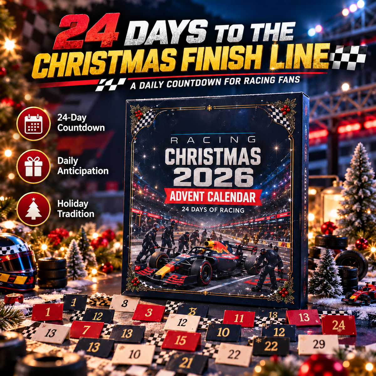 🏎️🎄 Racing to Christmas 2026 – 24-Day Motorsport Advent Calendar