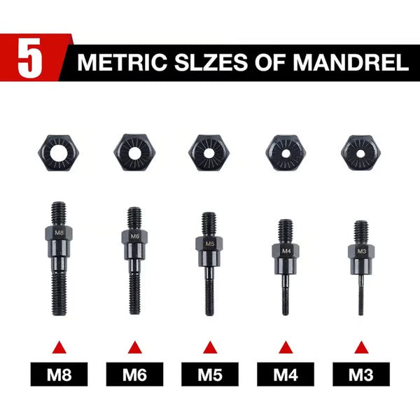 🔥LAST DAY 50% OFF - 🛠️Electric Drill Rivet Nut Gun Adapter Kit (M3-M8)
