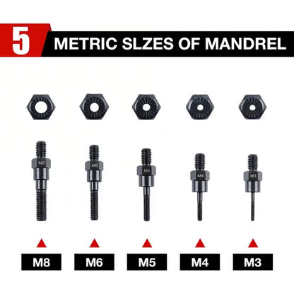 🔥LAST DAY 50% OFF - 🛠️Electric Drill Rivet Nut Gun Adapter Kit (M3-M8)
