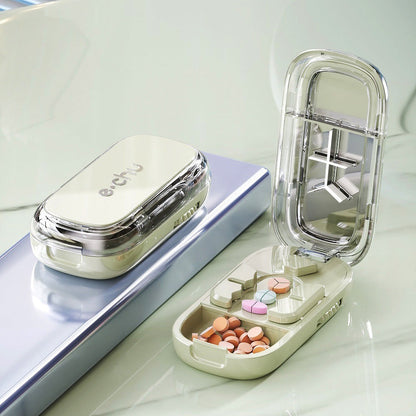 💊 3-In-1 Pill Cutter With Storage Case – Precision Tablet Splitter