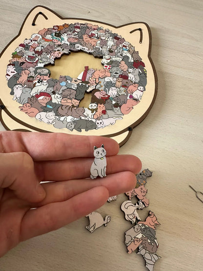 Wooden Puzzle for Cat Lovers