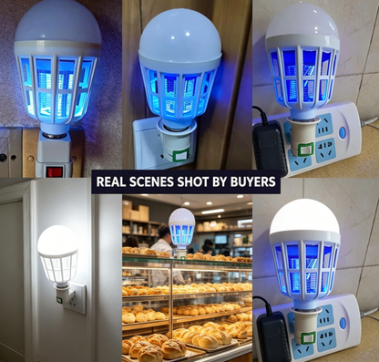 2-in-1 LED Mosquito Trap Bulb – Light the Room, Help Trap Flying Bugs