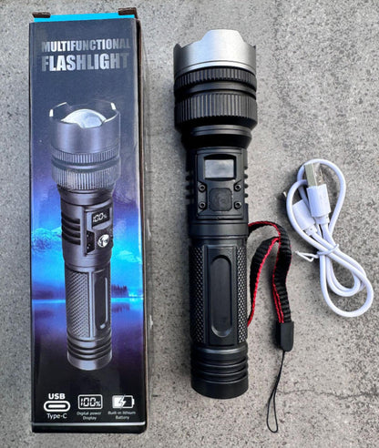 🔥 50% OFF! 🔦 Super Bright Rechargeable Zoom Flashlight ⚡