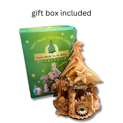 ✝️ Holy Land Nativity Scene with Music Box – Traditional Christmas Keepsake Decoration