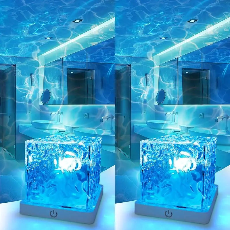 Rechargeable Wave Projector – 16 Color Shower Light, Remote Controlled & Waterproof