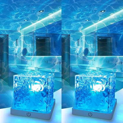 Rechargeable Wave Projector – 16 Color Shower Light, Remote Controlled & Waterproof